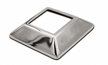 Низ стойки под трубу 40х40 мм, 80х80х1, высота 20 мм, полированный (AISI 304) k064-3 купить в Челябинске Низ стойки под трубу 40х40 мм, 80х80х1, высота 20 мм, полированный (AISI 304) k064-3 купить в Челябинске