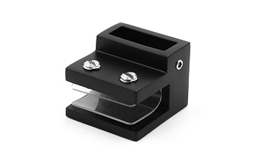 Коннектор торцевой труба-стекло 30х10 мм, нержавеющая сталь AISI 304, черная t467 BL купить в Челябинске Коннектор торцевой труба-стекло 30х10 мм, нержавеющая сталь AISI 304, черная t467 BL купить в Челябинске