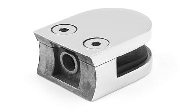 Стеклодержатель литой под стекло 8 мм (4+4 мм), под стойку Ø38.1 мм 40х22х49, полированный (AISI 304) k001-4 купить в Челябинске