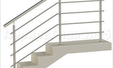 Четыре ригеля на сварке, квадратный поручень и круглые стойки купить в Челябинске