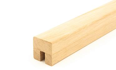 Дубовый поручень 40х40 некрашеный С ПАЗОМ, Премиум Ф-1077 купить в Челябинске