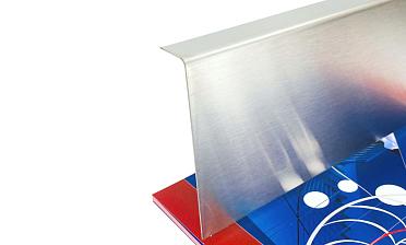 Лицевая накладка из шлифованной нержавейки на профиль т100 20.3х101 мм длина 2 м т100-11  купить в Челябинске