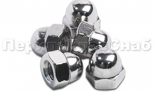 Колпачковая гайка нерж. М10 (DIN1587 A2) М-3118 Колпачковая гайка нерж. М10 (DIN1587 A2) М-3118