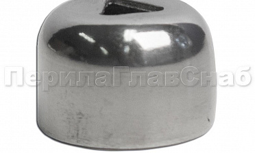 Наконечник штампованный (СПС) прямой 90° на трубу Ø16 мм, для поручня Ø38.1 мм, полированный, нержавеющий AISI 201 k211-3 купить в Челябинске Наконечник штампованный (СПС) прямой 90° на трубу Ø16 мм, для поручня Ø38.1 мм, полированный, нержавеющий AISI 201 k211-3 купить в Челябинске