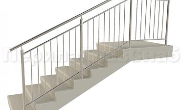 Нержавеющие ограждения для детских образовательных учреждений  с вертикальным заполнением “Частокол” - вариант №2 купить в Челябинске