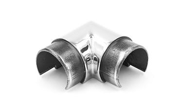 Отвод поручня 90°, с вставками для трубы Ø42.4 мм, полир., (AISI 304) k230-2 купить в Челябинске