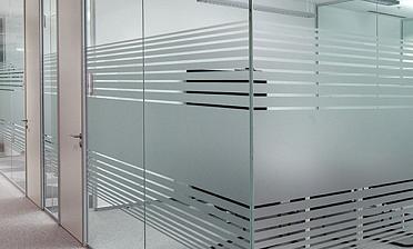 Стеклянные офисные перегородки с матовой пленкой купить в Челябинске