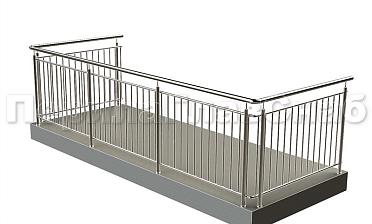 Балконные ограждения с вертикальным заполнением купить в Челябинске