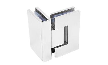 Петля для душевой стекло-стекло 90х55 мм, 90°, нержавеющая сталь AISI 304, полированная t304-2 PSS купить в Челябинске