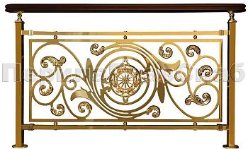 Латунные ограждения лестниц серии – Людовик XL03 в Челябинске. Готовые проекты ПерилаГлавСнаб