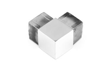 Отвод для поручня с пазом 40х40 мм, полированный, (AISI 304) k546 купить в Челябинске