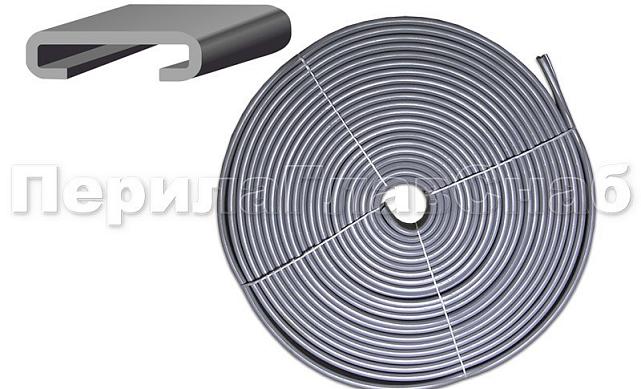 Поручень ПВХ пластиковый, цвет серый, на полосу 40х4 мм Ф-0681 