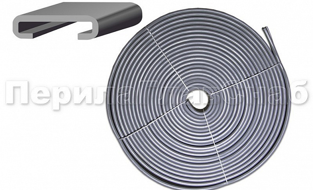 Поручень ПВХ пластиковый, цвет серый, на полосу 40х4 мм Ф-0681  Поручень ПВХ пластиковый, цвет серый, на полосу 40х4 мм Ф-0681