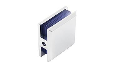 Коннектор для душевой кабины стена-стекло 45х45, цинк, вырез 67, цинк-хром полированный Фt730 PZn купить в Челябинске