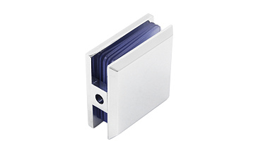 Коннектор для душевой кабины стена-стекло 45х45, цинк, вырез 67, цинк-хром полированный Фt730 PZn купить в Челябинске