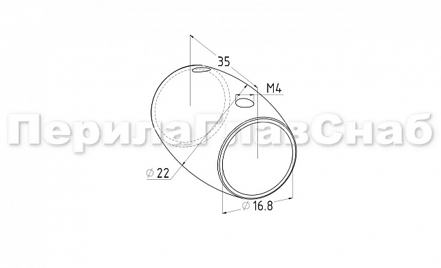 Соединитель ригеля бочонок Ø16.0х1.5 мм полированный AISI 304 k062-3 3 Соединитель ригеля бочонок Ø16.0х1.5 мм полированный AISI 304 k062-3 3