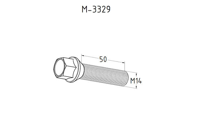 Болт для крепления спайдера к серьге М-3329 3 Болт для крепления спайдера к серьге М-3329 3