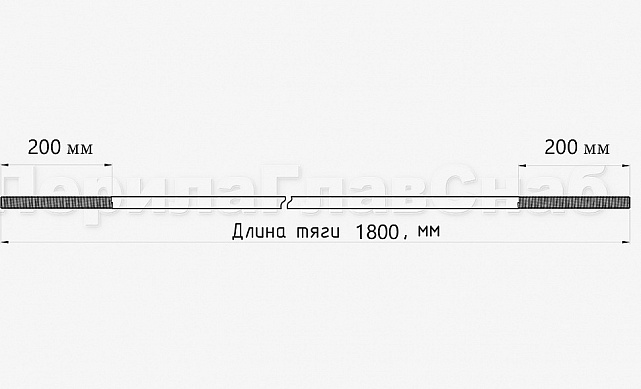 Ванта (тяга) для козырька с резьбой М16, длина 1800 мм (AISI 304) k667-1 2 Ванта (тяга) для козырька с резьбой М16, длина 1800 мм (AISI 304) k667-1 2