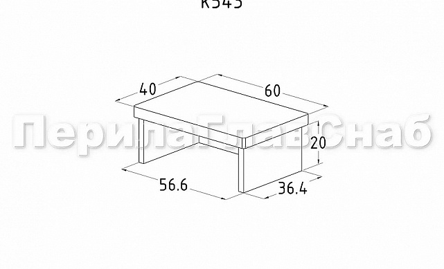 Заглушка для профильной трубы 40х60 мм, полированная, хром (AISI 304) k543 2 Заглушка для профильной трубы 40х60 мм, полированная, хром (AISI 304) k543 2