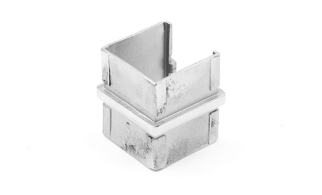 Соединитель для поручня с пазом 40х40 мм, полированный, (AISI 304) k545 3 Соединитель для поручня с пазом 40х40 мм, полированный, (AISI 304) k545 3