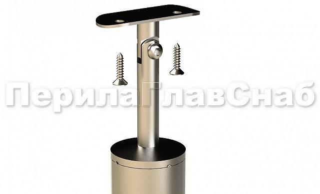 Стойка круглая Ø38.1: 4 штамп. стеклодержателя, полированная, высота 950 мм (AISI 201) k728 4