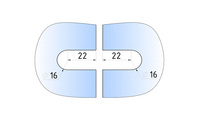 Коннектор для душевой кабины стекло-стекло 135°, цинковый сплав, черная  t736 BZn 3
