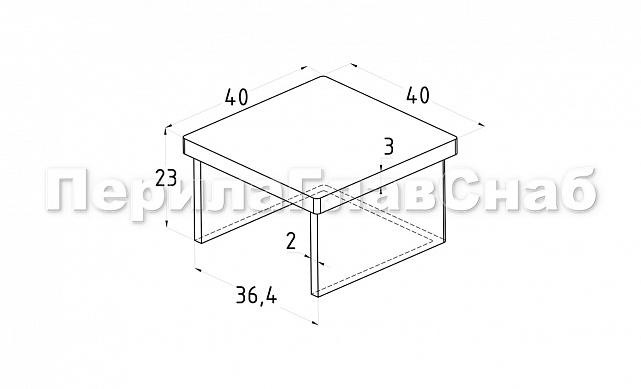 Заглушка для поручня с пазом 40x40 мм, полированная, хром (AISI 304) k547 2 Заглушка для поручня с пазом 40x40 мм, полированная, хром (AISI 304) k547 2