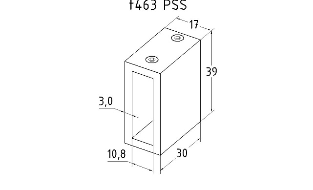 Коннектор стена-труба полированный для прямоугольного трека (трубы) 30х10 мм t463 PSS 2 Коннектор стена-труба полированный для прямоугольного трека (трубы) 30х10 мм t463 PSS 2