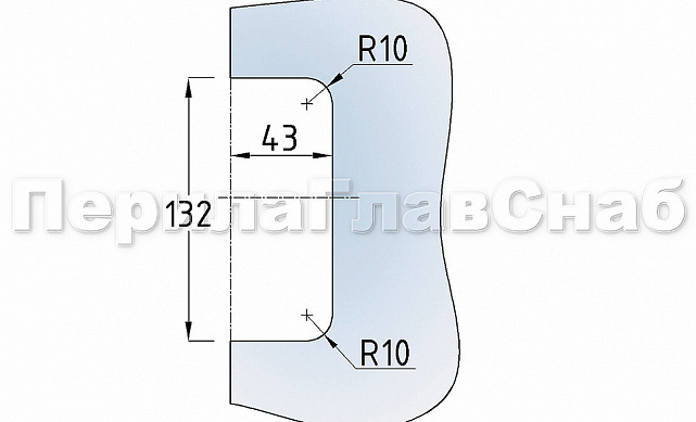 Ответная часть к центральному замку t152, полированная, вырез 13 t153 PSS 3 Ответная часть к центральному замку t152, полированная, вырез 13 t153 PSS 3