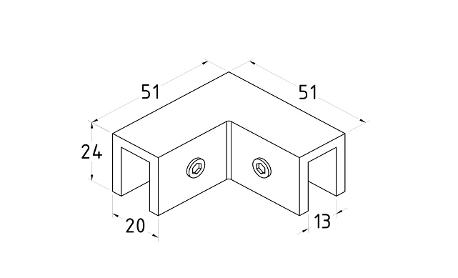 Коннектор 90 град. верхний угловой t196 PSS 2 Коннектор 90 град. верхний угловой t196 PSS 2