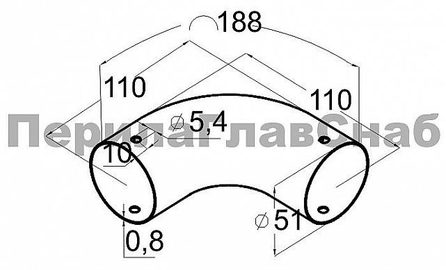 Отвод 90° для круглого пластикового поручня, золото k259-88 2 Отвод 90° для круглого пластикового поручня, золото k259-88 2