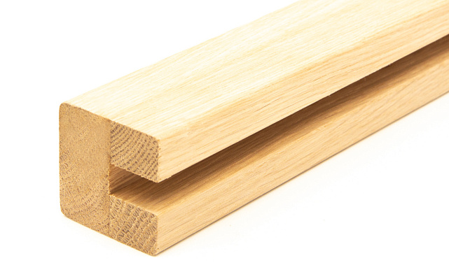 Дубовый поручень 40х40 некрашеный С ПАЗОМ, Премиум Ф-1077 3 Дубовый поручень 40х40 некрашеный С ПАЗОМ, Премиум Ф-1077 3