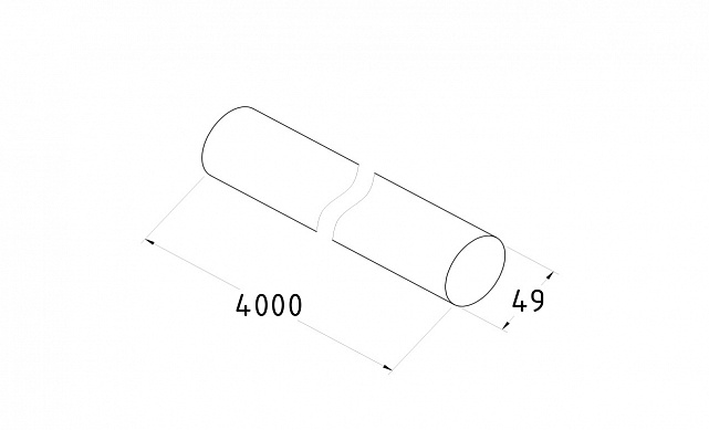 Пластиковый поручень текстурный, цвет Дуб, Ø49мм, длина 4м k891-2  2 Пластиковый поручень текстурный, цвет Дуб, Ø49мм, длина 4м k891-2  2