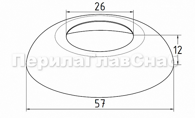 Низ стойки Ø25.4 мм, 57х12х0.5 мм, полированный (AISI 304) k331 2 Низ стойки Ø25.4 мм, 57х12х0.5 мм, полированный (AISI 304) k331 2