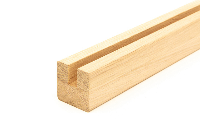 Дубовый поручень 40х40 некрашеный С ПАЗОМ, Премиум Ф-1077 4 Дубовый поручень 40х40 некрашеный С ПАЗОМ, Премиум Ф-1077 4