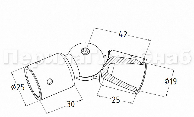 Соединитель труба-труба, шарнирный, цинк-хром полированный t915 PZn 3 Соединитель труба-труба, шарнирный, цинк-хром полированный t915 PZn 3
