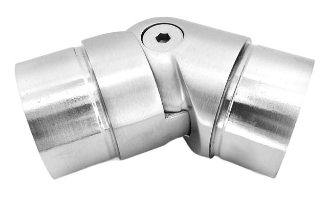 Поворот литой, внутренний, шарнирный, под Ø50.8х1.5 мм, шлифованный, AISI 304 Фk011-6 2