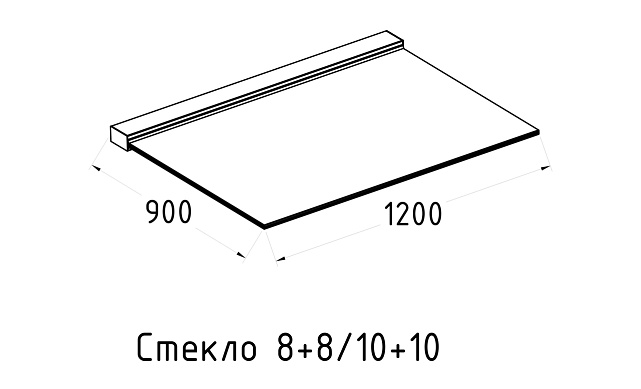 Козырек на алюминиевом профиле ,вынос до 950мм, k671-100 2 Козырек на алюминиевом профиле ,вынос до 950мм, k671-100 2
