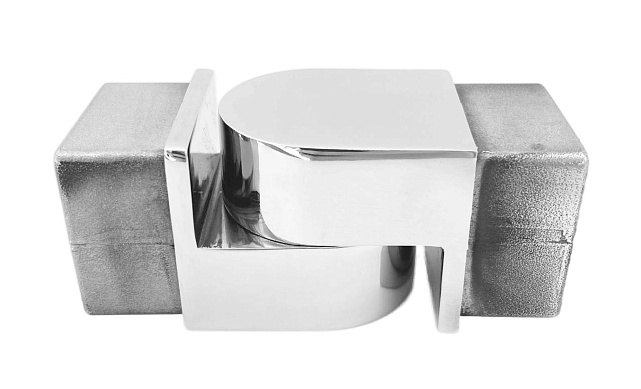 Отвод для поручня с пазом 40х40 мм, шарнирный, полир., (AISI 304) k546-2 6 Отвод для поручня с пазом 40х40 мм, шарнирный, полир., (AISI 304) k546-2 6