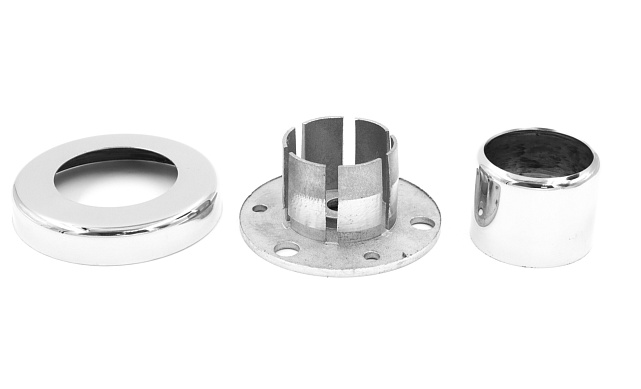 Цанга под трубу Ø42.4 мм, полированная #600, AISI 304, 3 отв. Ø7 мм, 3 отв. Ø9 мм, k334 4 Цанга под трубу Ø42.4 мм, полированная #600, AISI 304, 3 отв. Ø7 мм, 3 отв. Ø9 мм, k334 4
