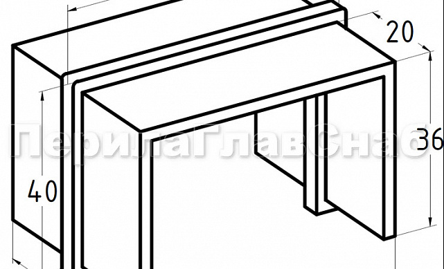 Соединитель для поручня с пазом 40х60 мм, полированный (AISI 304) k541 2 Соединитель для поручня с пазом 40х60 мм, полированный (AISI 304) k541 2