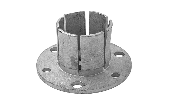 Цанга Ø38.1 мм, низ 8х82 под анкер 8 мм, (AISI 316), (для установки на деревянную ступень, бетон, крепление на 3 анкера М8) k026-3 5 Цанга Ø38.1 мм, низ 8х82 под анкер 8 мм, (AISI 316), (для установки на деревянную ступень, бетон, крепление на 3 анкера М8) k026-3 5