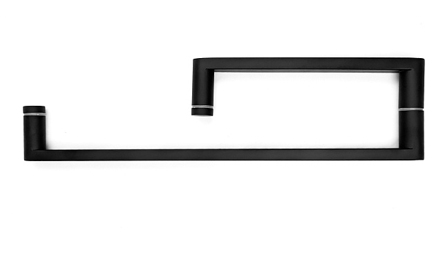 Ручка 225х425 круглая+квадратная труба AISI 304 черная t628 BL 6 Ручка 225х425 круглая+квадратная труба AISI 304 черная t628 BL 6