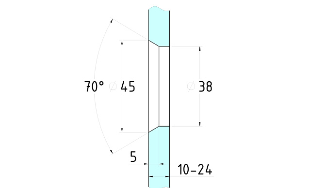 Рутель с зенковкой AISI 304 УЦЕНКА уk364 2 Рутель с зенковкой AISI 304 УЦЕНКА уk364 2