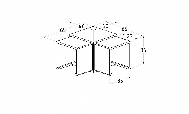 Отвод для поручня с пазом 40х40 мм, полированный, (AISI 304) k546 2 Отвод для поручня с пазом 40х40 мм, полированный, (AISI 304) k546 2
