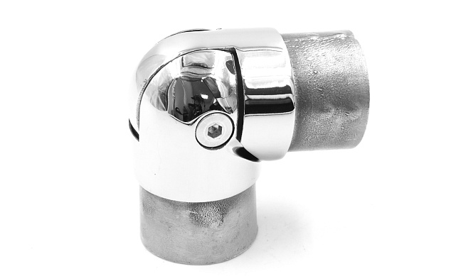 Поворот литой, шарнирный под Ø42.4 мм, полированный, AISI 304 k273 3 Поворот литой, шарнирный под Ø42.4 мм, полированный, AISI 304 k273 3