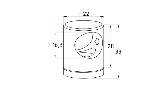 Ригеледержатель на стойку под плоскость Ø16 мм, литой, Ø22х30 мм, полированный, (AISI 304) k065-2 2 Ригеледержатель на стойку под плоскость Ø16 мм, литой, Ø22х30 мм, полированный, (AISI 304) k065-2 2