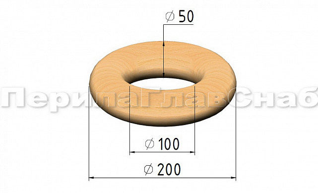 Бублик буковый Ø50.8, 360 град. Фk379 2 Бублик буковый Ø50.8, 360 град. Фk379 2