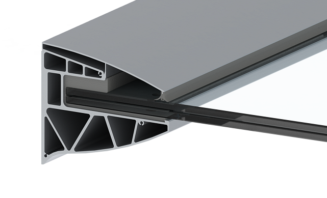 Профиль козырьковый алюминиевый анодированный k300-3  2 Профиль козырьковый алюминиевый анодированный k300-3  2