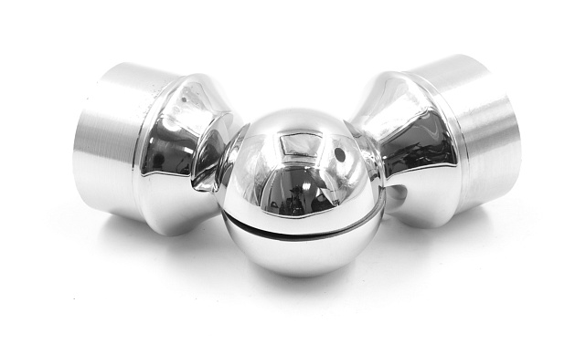 Поворот литой, регулируемый, "шар" с установочными кольцами, под Ø50.8 мм, (AISI 304) k558 6 Поворот литой, регулируемый, "шар" с установочными кольцами, под Ø50.8 мм, (AISI 304) k558 6